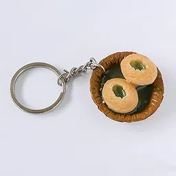 esmaric Pani Puri Food Miniature Keychains | Best Souvenir Gift 100% Made In India Keyring For All Ages., Multicolor-picture-11