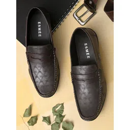 ESMEE Men Textured Driving Shoes-picture-26