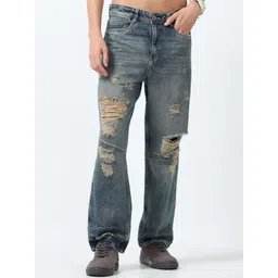 Espanshe Caelum Men Relaxed Fit Mid-Rise Highly Distressed Cotton Jeans-picture-14
