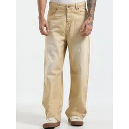 Espanshe Men Baggy Fit Mid-Rise Light Fade Cotton Jeans-picture-10