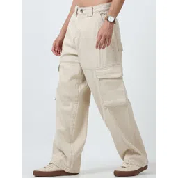 Espanshe Men Mid-Rise Cotton Baggy Cargo Jeans image 2