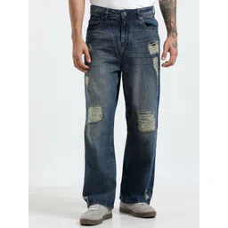 Espanshe Men Mid-Rise Mildly Distressed Light Fade Jeans-picture-22