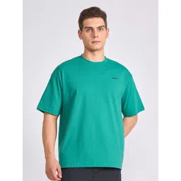 Espanshe Men Solid Round Neck Oversized T-shirt-picture-41