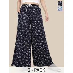 Esplendido Pack Of 2 Women Printed Pure Cotton Lounge Pants-picture-33