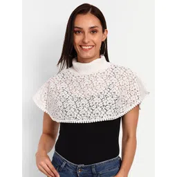 Espresso Self Design Cotton Crop Shrug-picture-22