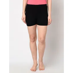 Espresso Women Black Solid Lounge Shorts ESP-4009-picture-13