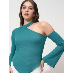 ESPYR By Tokyo Talkies Women Flared Sleeve Cotton Fitted Top-picture-26