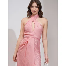 ESPYR By Tokyo Talkies Women Halter Neck Wrap Dress-picture-11