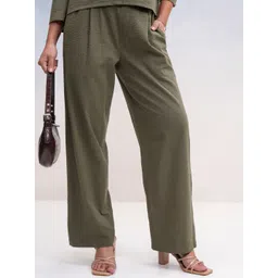 ESPYR By Tokyo Talkies Women Solid Textured Trousers-picture-37