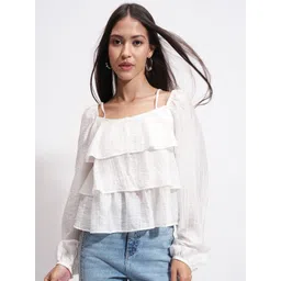 ESPYR By Tokyo Talkies Women Square Neck Layered Top-picture-37