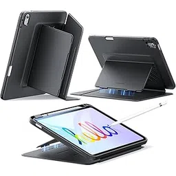 ESR for iPad (A16) 11th Generation Cover, iPad 11th/10th Gen Cover (2025/2022), Vertical Stand Case, Multi Stand Angles, Ultra-Stable Case with Pencil Holder, Flip Magnetic Series, Black-picture-31