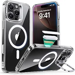 ESR for iPhone 16 Pro Max Case, Compatible with MagSafe, Military-Grade Protective Case, TPU, Stand Phone Case, Scratch-Resistant Back Cover, Classic Series, Clear-image-24