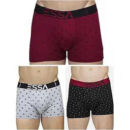 essa Men's Cotton Trunks (Pack of 3) | Comfortable & Breathable Underwear, Innerwear Stylish Design | Ideal for Everyday Wear-picture-49