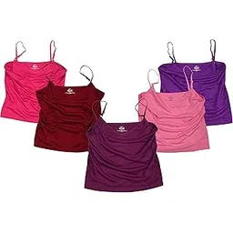 essa Women's Cotton Camisole with Adjustable Straps Pack of 5 - Multicolor, 100% Cotton Slip, Sleeveless Design, Pull On Closure, Soft Fabric for Comfortable Fit-picture-15