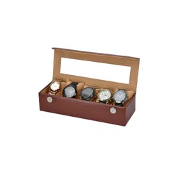 Essart Tan Solid 5 Slots Watch Organiser-picture-14