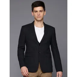 ESSAS club Checked Single-Breasted Slim Fit Semiformal Blazer-picture-12