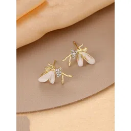Estailo fashion Artificial Stones Studded Animal Shaped Studs Earrings-picture-21