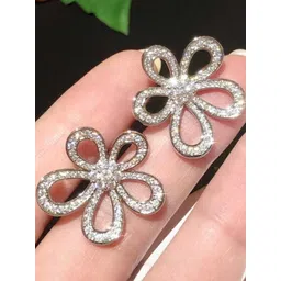 Estailo fashion Artificial Stones Studded Floral Studs-picture-33