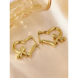 Estailo fashion Gold-Plated Heart Shaped Studs-picture-20