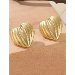 Estailo fashion Gold-Plated Heart Shaped Studs-picture-35