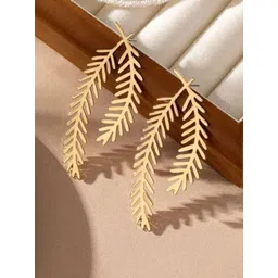 Estailo fashion Gold-Plated Leaf Shaped Studs-picture-28