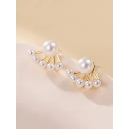 Estailo fashion Pearls Beaded Spherical Shaped Studs-picture-18