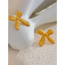 Estailo fashion Stainless Steel Gold-Plated Bow Shaped Studs-picture-37