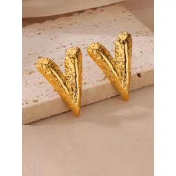 Estailo fashion Stainless Steel Gold-Plated Contemporary Drop Earrings-picture-38