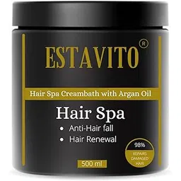 ESTAVITO Hair Spa Cream bath 500gms with Argan Oil | ANTI HAIR FALL | HAIR RENEWAL |-picture-26