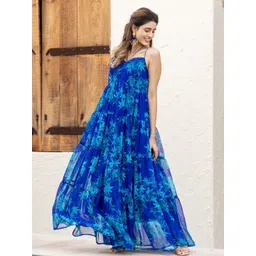 estela Women Maxi Blue Full Length Dress-picture-14