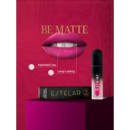 Estelar Long Lasting Matte Liquid Lipstick - 4 g -Pink Spell image 4
