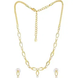 estele Jewellery Sets for Women Gold Plated Bridal Necklace Jewellery Set with Earrings-picture-37