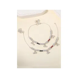 Estele Rhodium Plated Gehena Anklets-picture-13