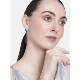 Estele Rose Gold-Pated Floral Studs-picture-41