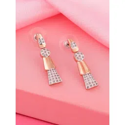 Estele Rose Gold-Plated Astonishing Design Dangler Earrings-picture-23