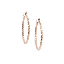 Estele Rose Gold-Plated Circular Hoop Earrings image 5