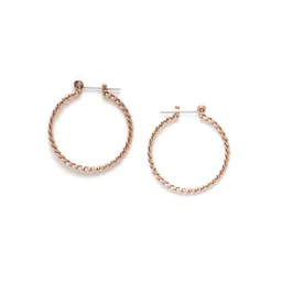 Estele Rose Gold-Plated Circular Hoop Earrings image 2