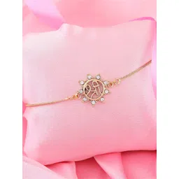 Estele Women Gold-Plated Crystals Temple Charm Bracelet-picture-41