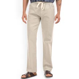 Estilocus Men Striped Relaxed Straight Fit Joggers Trousers-picture-37