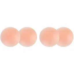 eszazx 2 Pair Nipple Covers Reusable Comfortable Invisible Adhesive Silicone Pasties for Women-picture-13