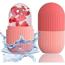 ESZAZX Ice Roller for Face | Ice Roller for Face Massager | Face Ice Roller for Men & Women | Ice Cube Roller for Glowing Skin & Puffy Eyes | Reusable & Unbreakable (Peach)-image-21