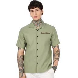 Eszett Limited Edition Embroidered Cutaway Collar Oversized Cotton Casual Shirt-picture-24