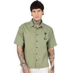 Eszett Martini Boxy Fit Cuban Collar Cotton Shirt-picture-11