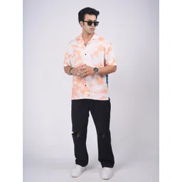 Eszett Men Graphic Printed Cuban Collar Pure Cotton Casual Shirt-picture-41