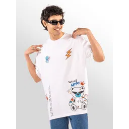 Eszett Men Graphic Printed Round Neck Cotton Oversized T-shirt-picture-21