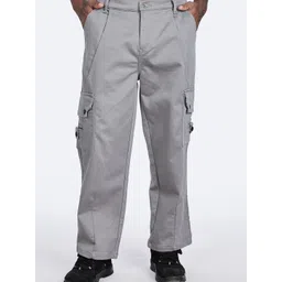 Eszett Men High-Rise Easy Wash Cargos Trousers-picture-23