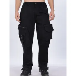 Eszett Men Relaxed High-Rise Easy Wash Cargos Trousers-picture-24