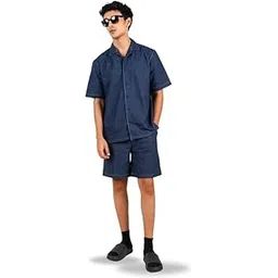 eszett Men's Casual Wear Regular Half Sleeve Contrast Stitch Black Co-Ords_ECBLACKCOOD-picture-36