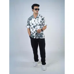 Eszett Tropical Printed Cuban Collar Pure Cotton Shirt image 5