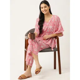 ETC Floral Print Kaftan Night Suit-picture-28